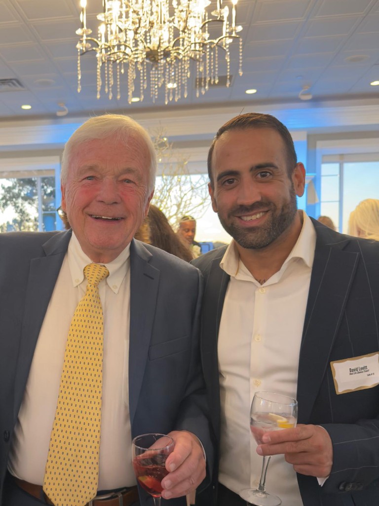 Jim Keiling and David Levitt at a professional event, Real Life Choices Transit leadership